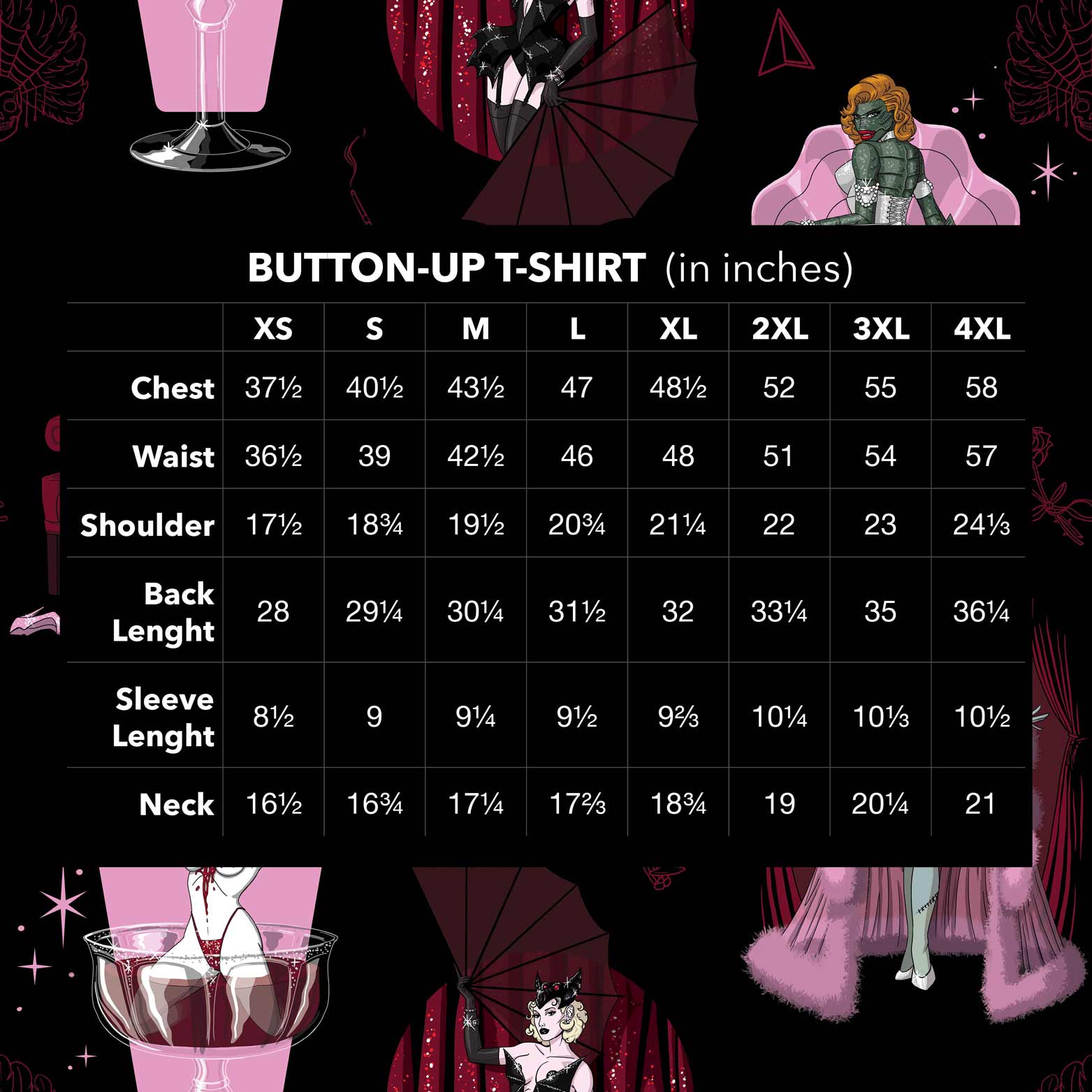 Burlesque Monsters Button-down