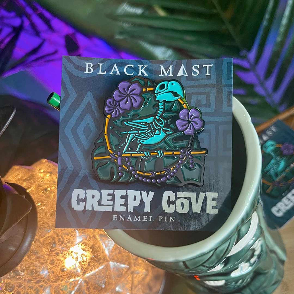 Creepy Cove Enamel Pin - Black Mast