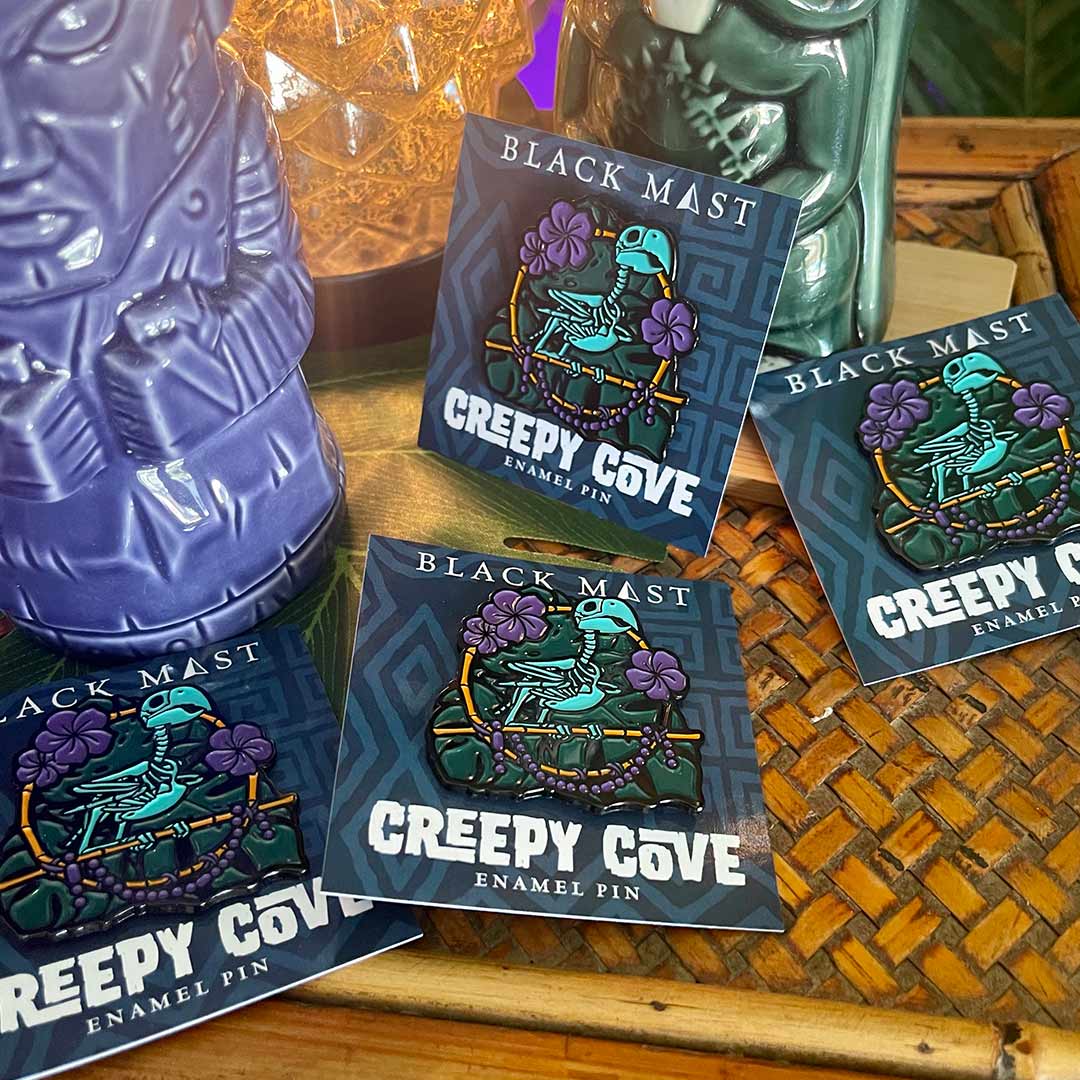 Creepy Cove Enamel Pin - Black Mast