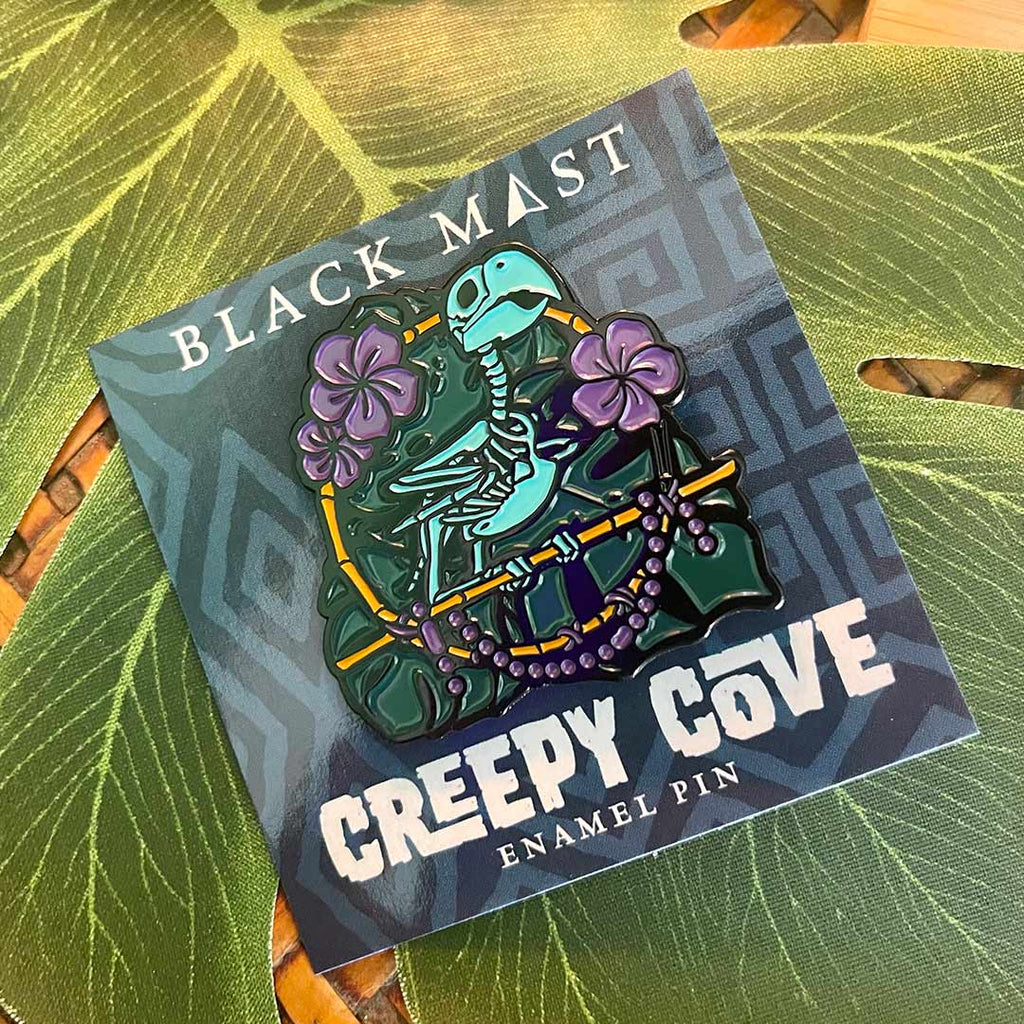 Creepy Cove Enamel Pin - Black Mast