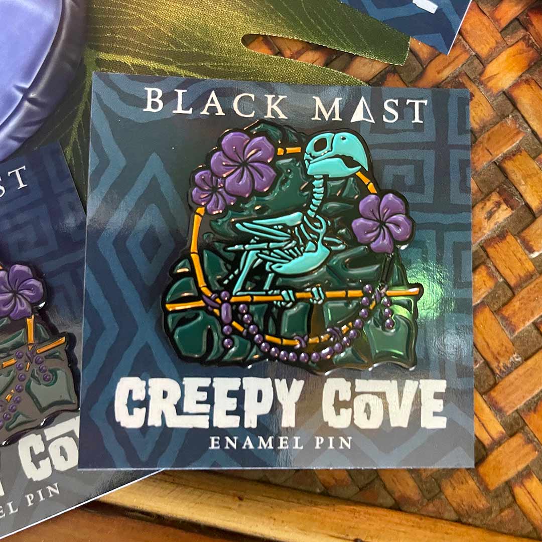 Creepy Cove Enamel Pin - Black Mast