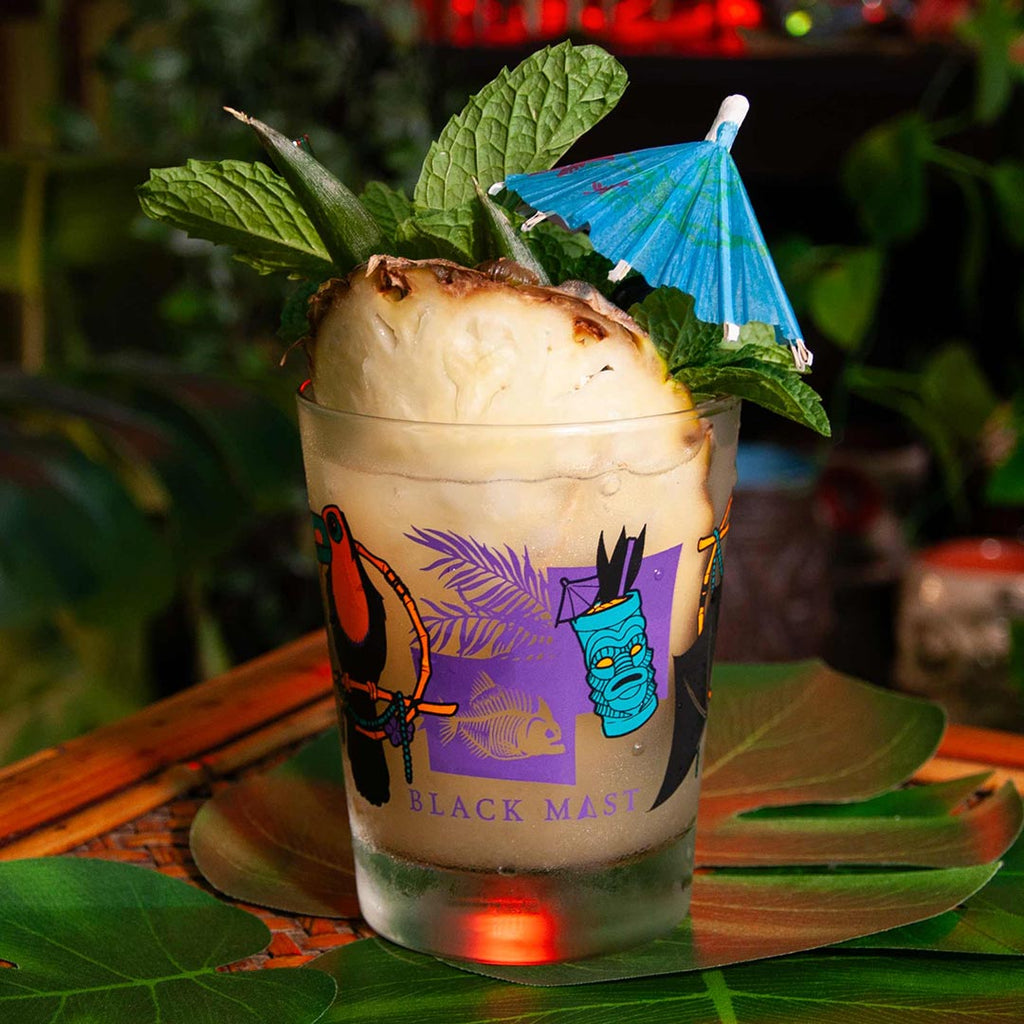 Creepy Cove Mai Tai Cocktail Glasses - Black Mast