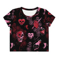 Bloody Valentine All-Over Crop Tee - Black Mast