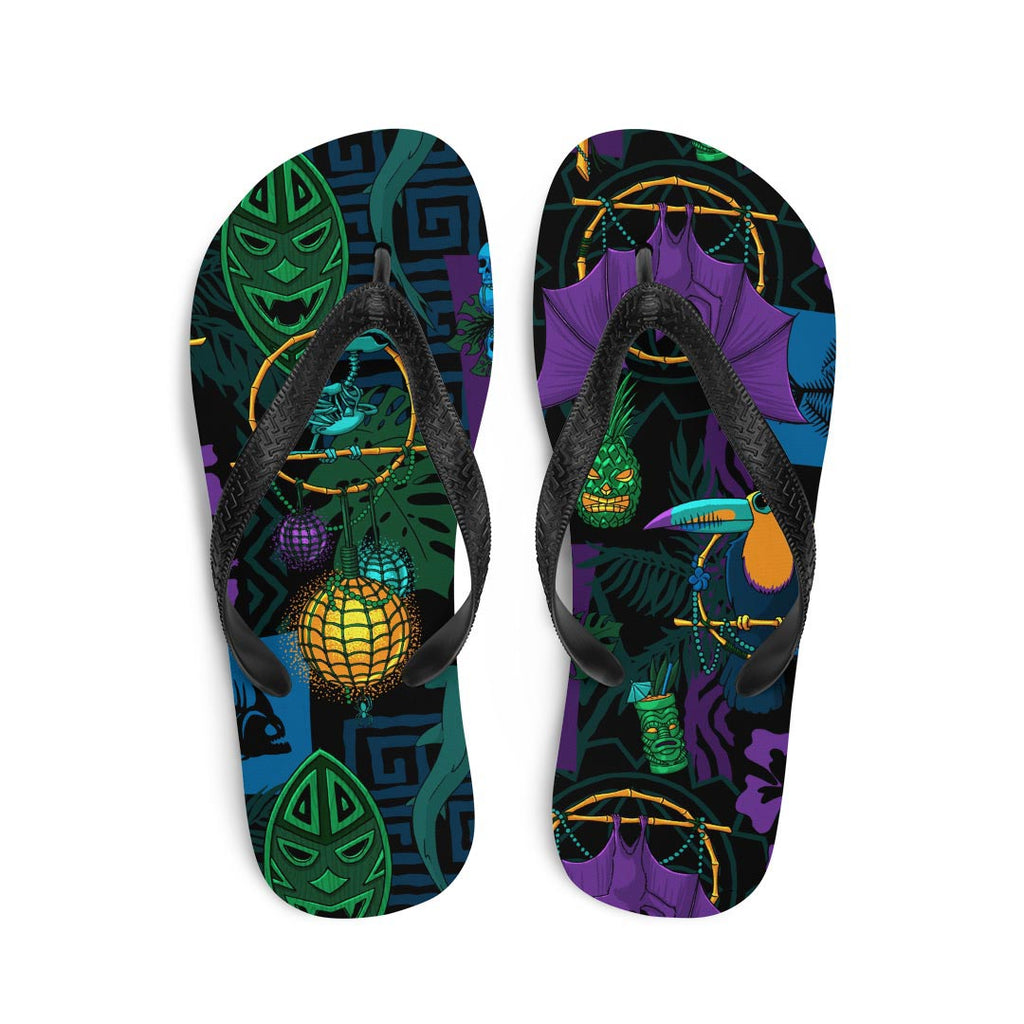 Creepy Cove Flip-Flops - Black Mast
