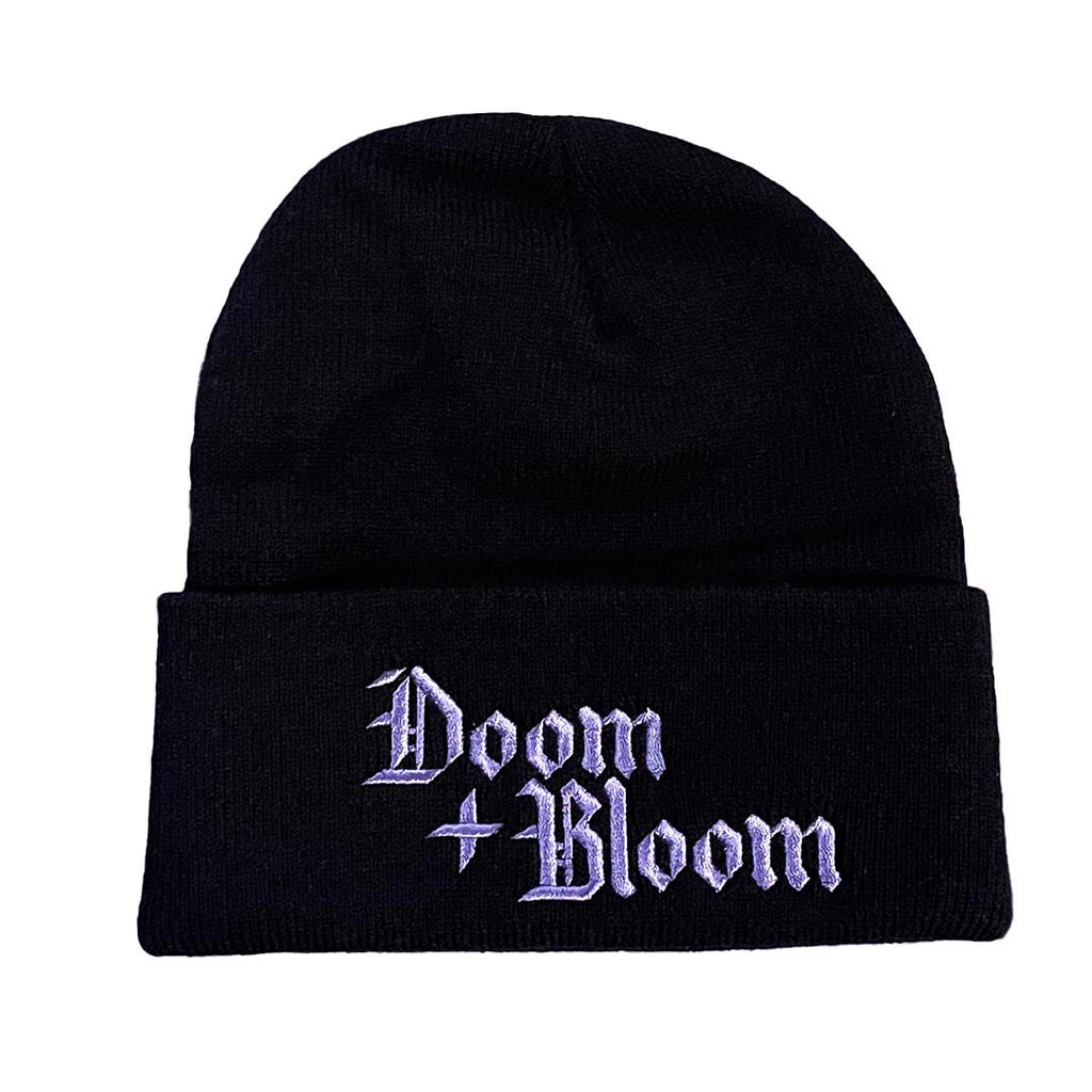 Doom + Bloom Cuffed Black Beanie - Black Mast
