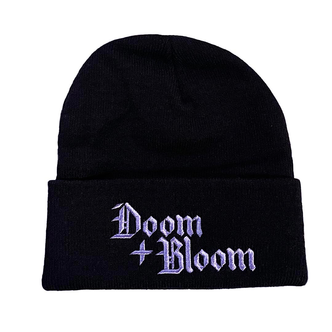 Doom + Bloom Cuffed Black Beanie - Black Mast