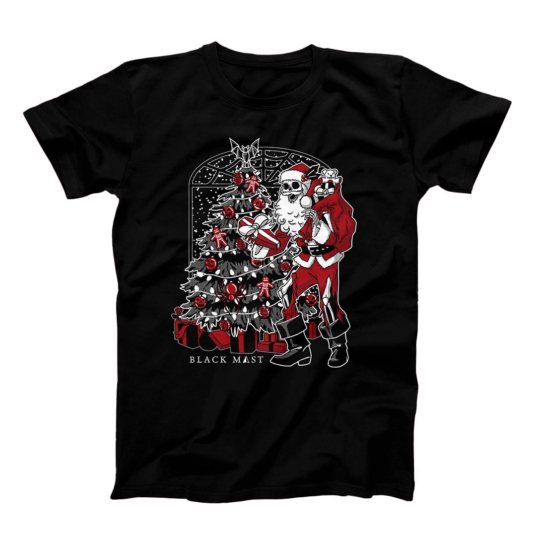 Skelly Claus Graphic T-shirt - Black Mast