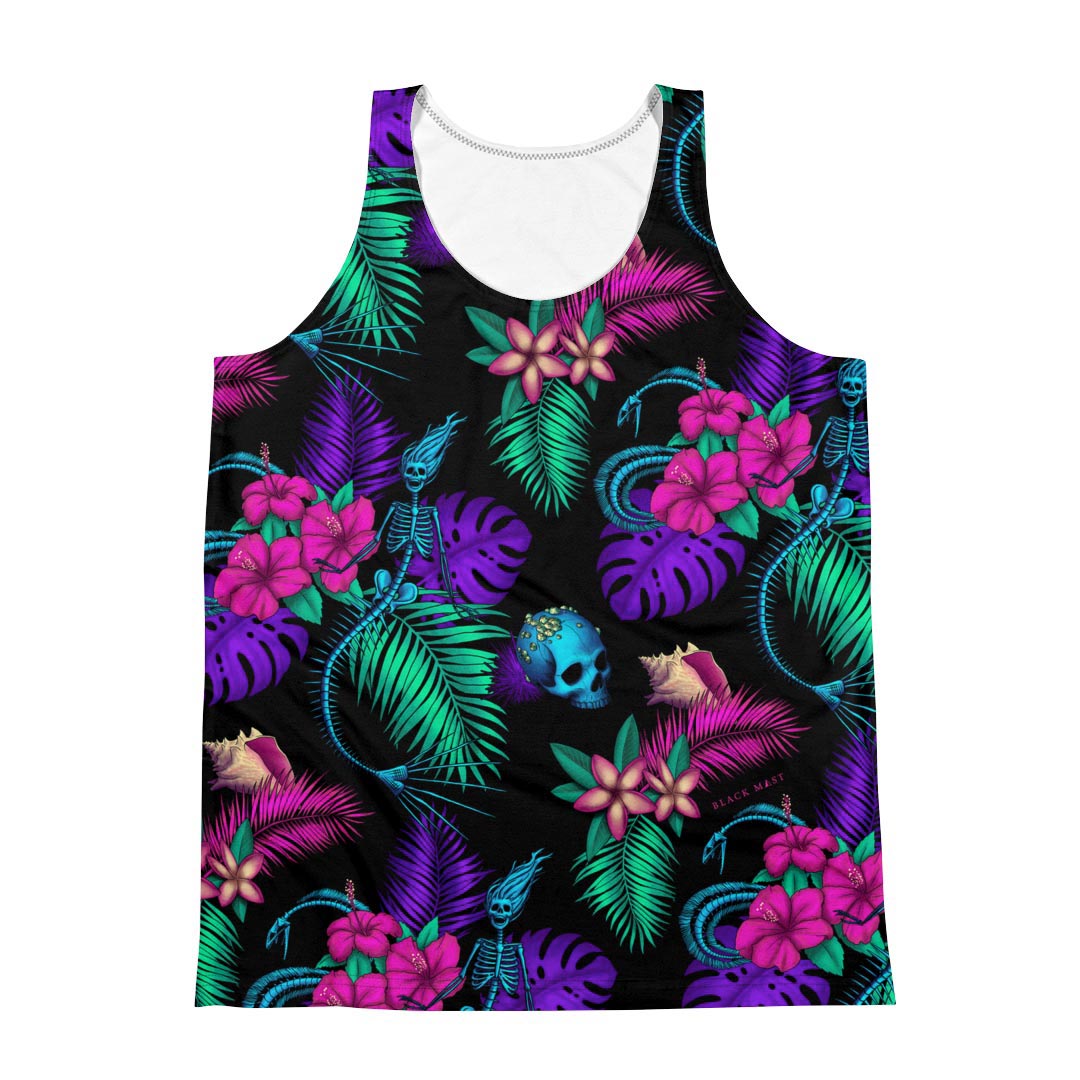 Tropigoth All Over Pattern Tank Top - Black Mast