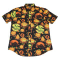 Hallow Haunts Casual Button-Down T-Shirt (Unisex) - Black Mast