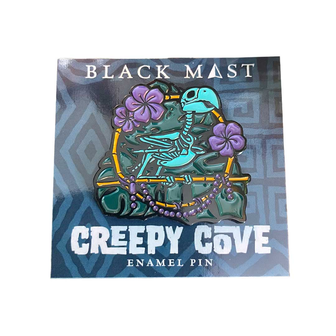 Creepy Cove Enamel Pin - Black Mast