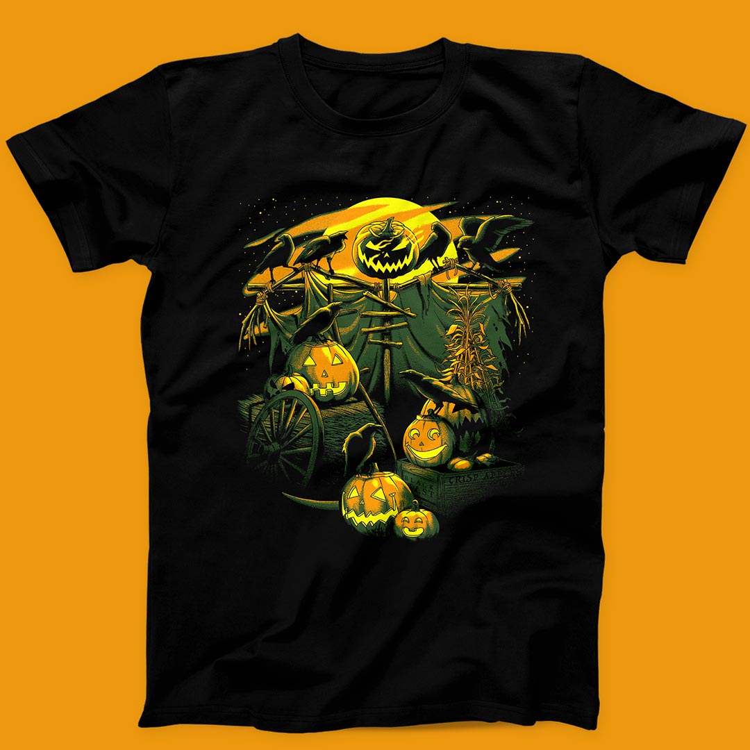 Sinister Scarecrow Halloween Graphic t-shirt