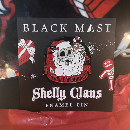 Skelly Claus Enamel Pin