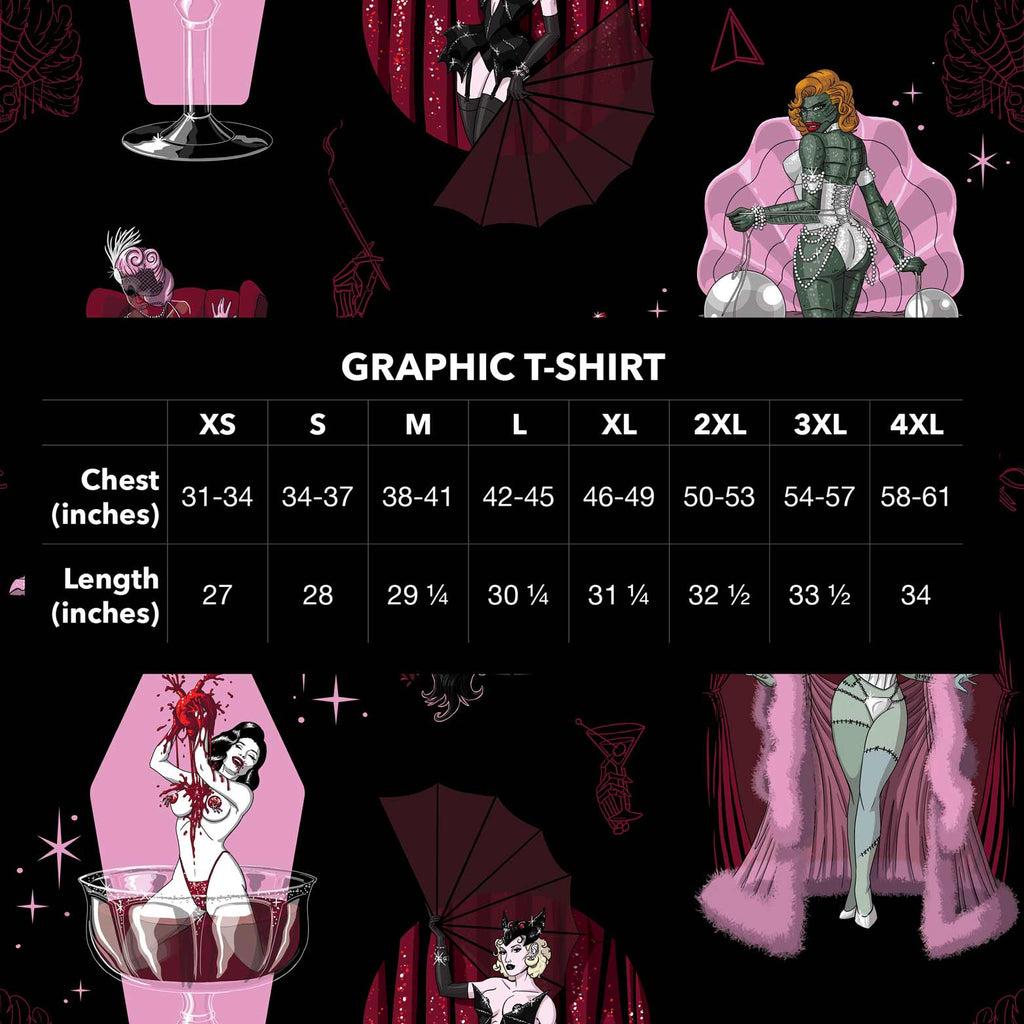Burlesque Monsters Graphic T-Shirt