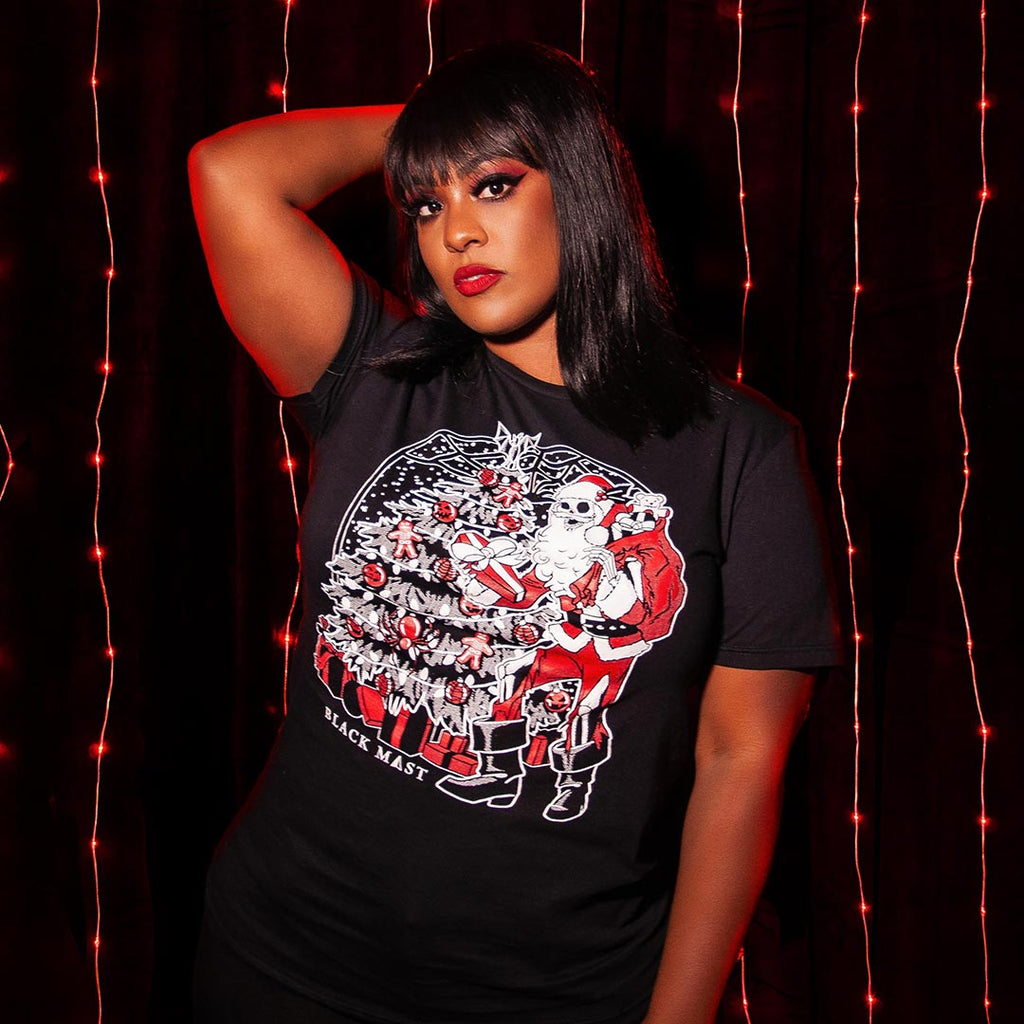 Skelly Claus Graphic T-shirt - Black Mast