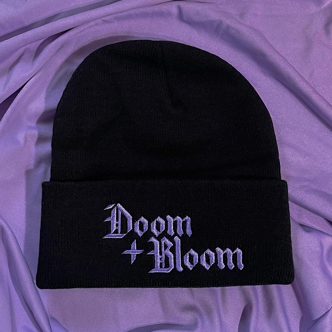 Doom + Bloom Cuffed Black Beanie - Black Mast
