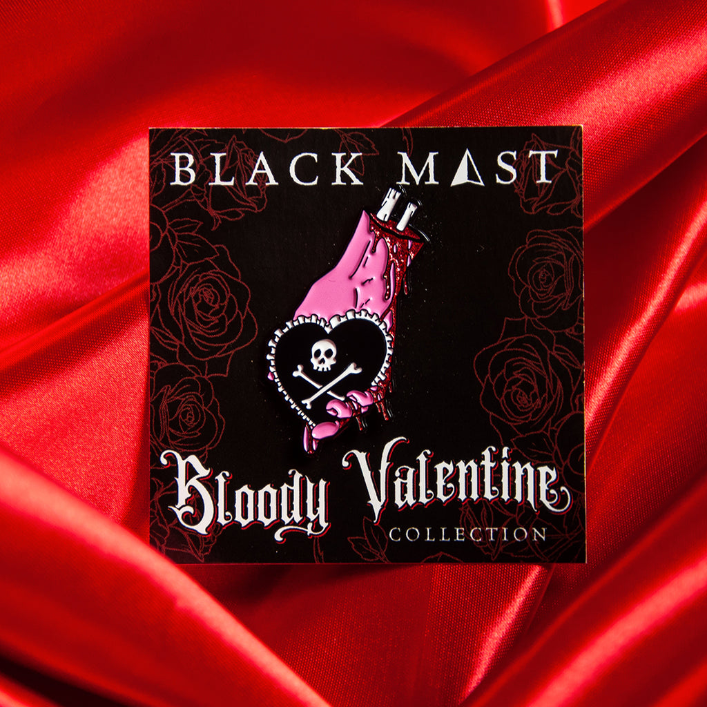 Bloody Valentine Enamel Pin - Black Mast