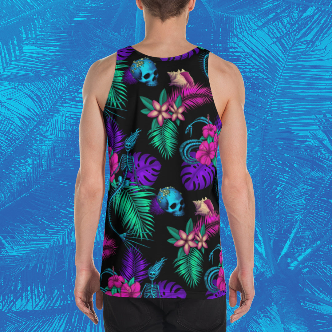 Tropigoth All Over Pattern Tank Top - Black Mast