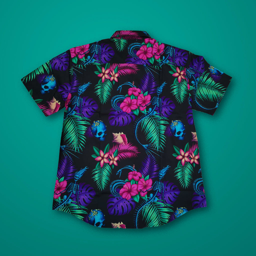 Tropigoth Casual Button-down T-shirt (Unisex) - Black Mast