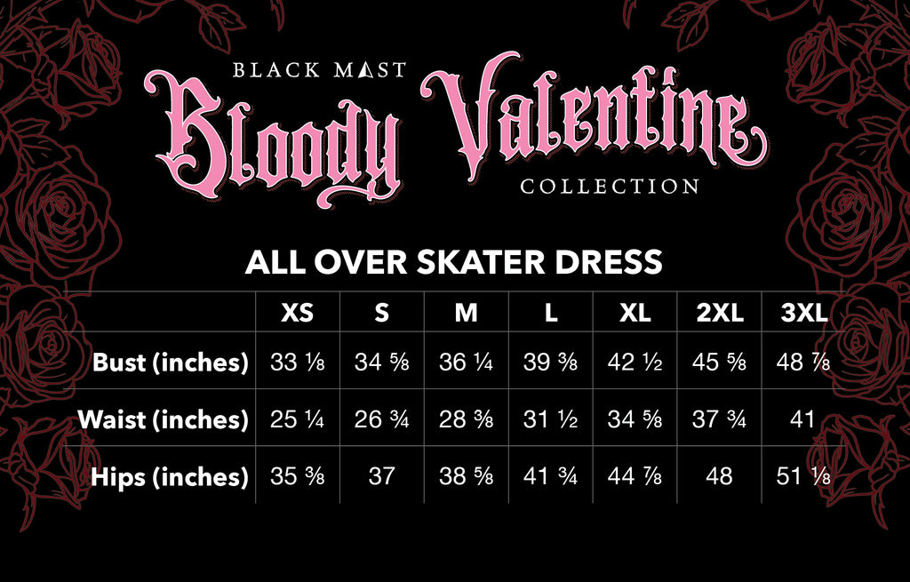 Bloody Valentine Skater Dress - Black Mast
