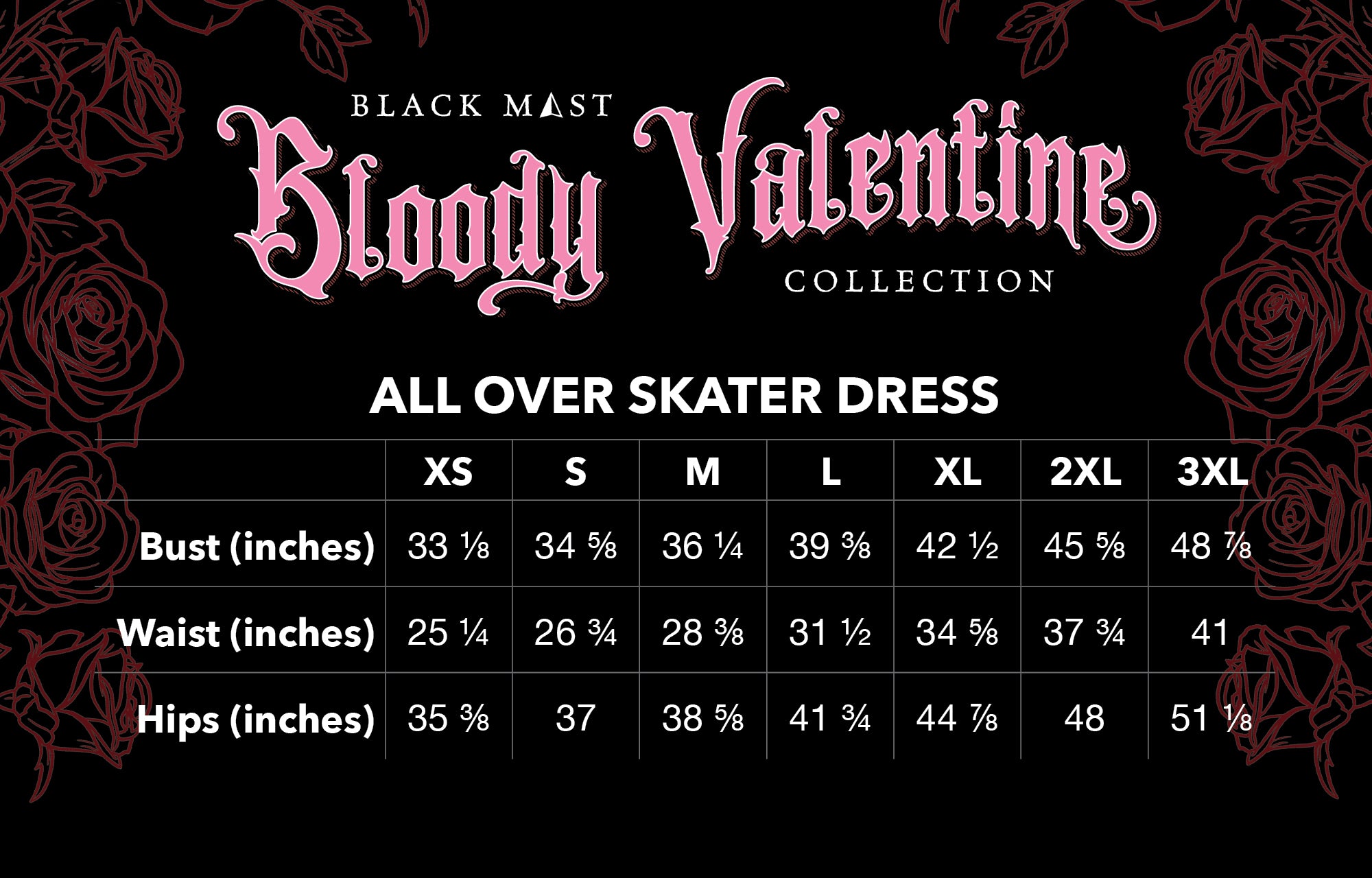 Bloody Valentine Skater Dress - Black Mast