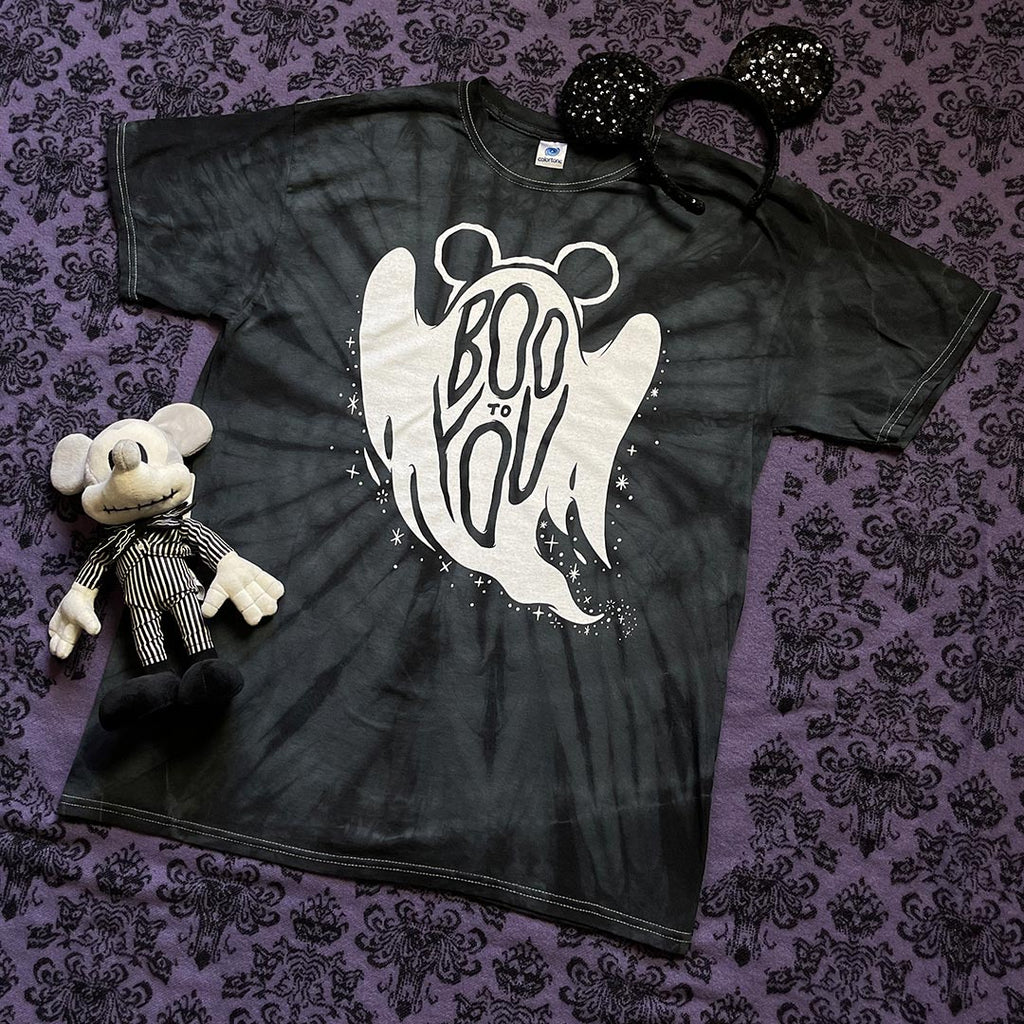 Boo To You Tie Dye T-shirt - Black Mast