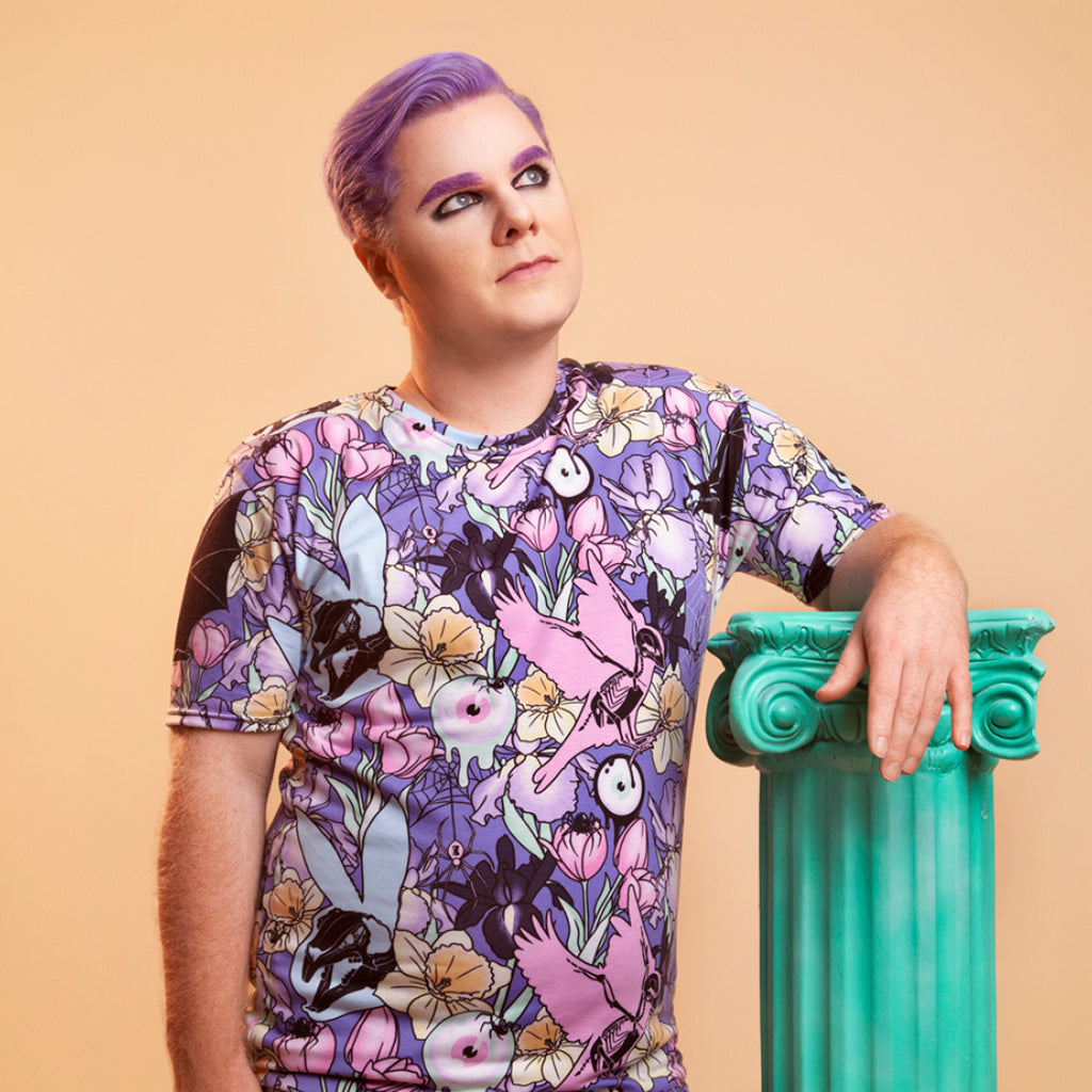 Doom + Bloom All-Over T-shirt - Black Mast