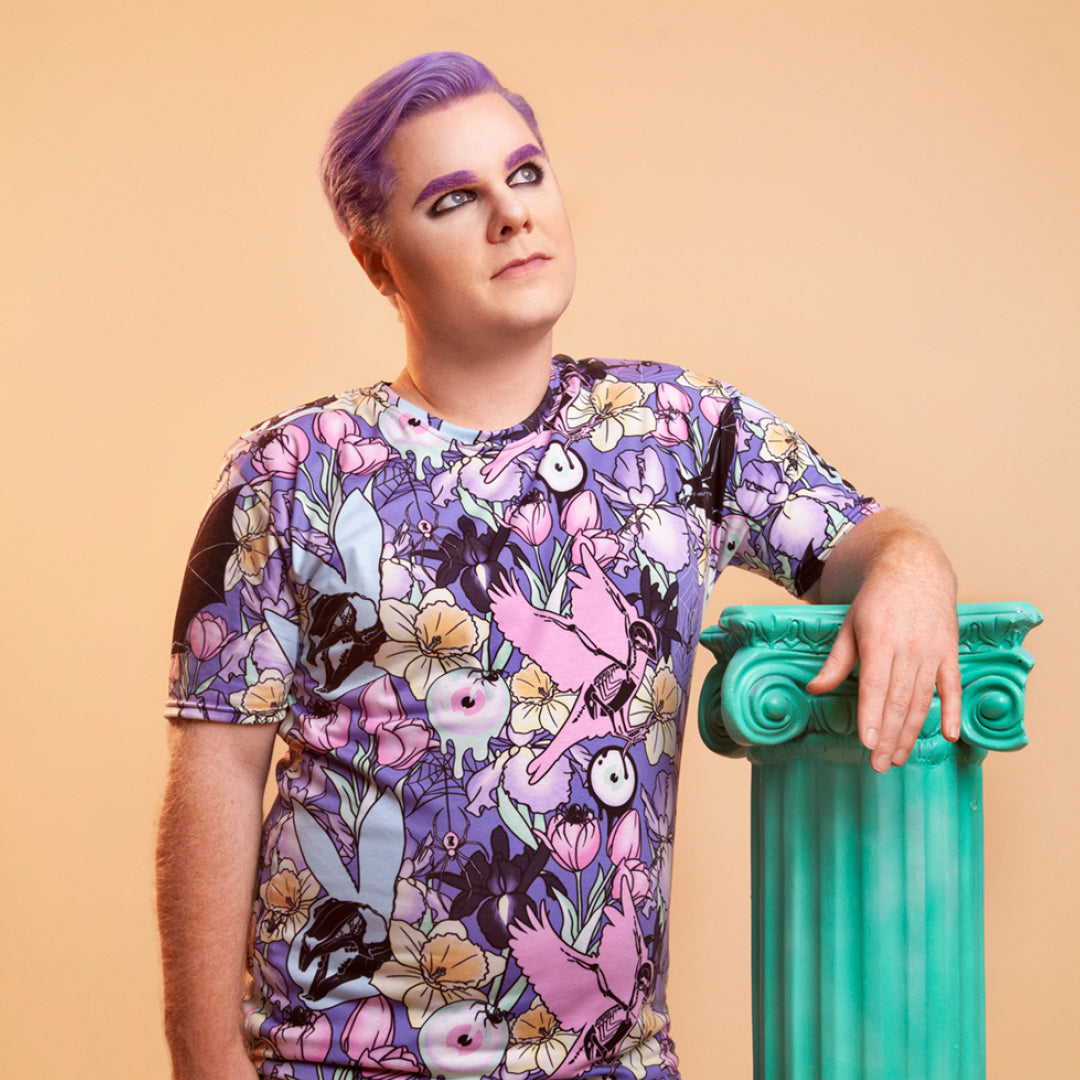 Doom + Bloom All-Over T-shirt - Black Mast