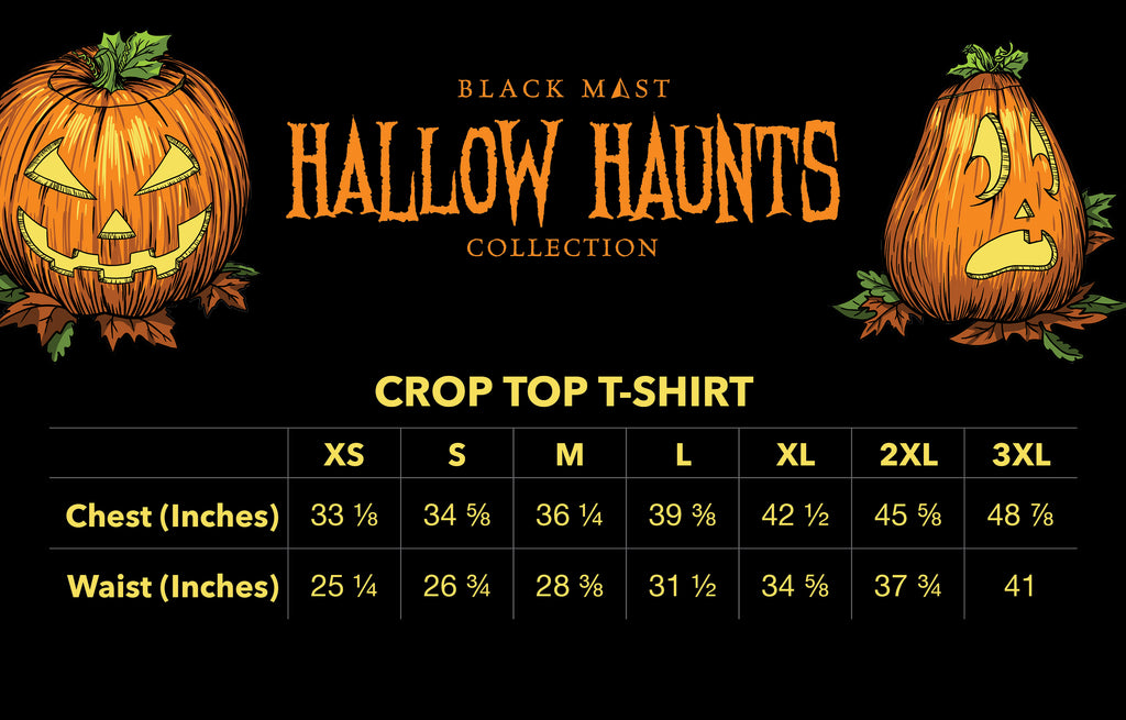 Hallow Haunts Crop Tee - Black Mast