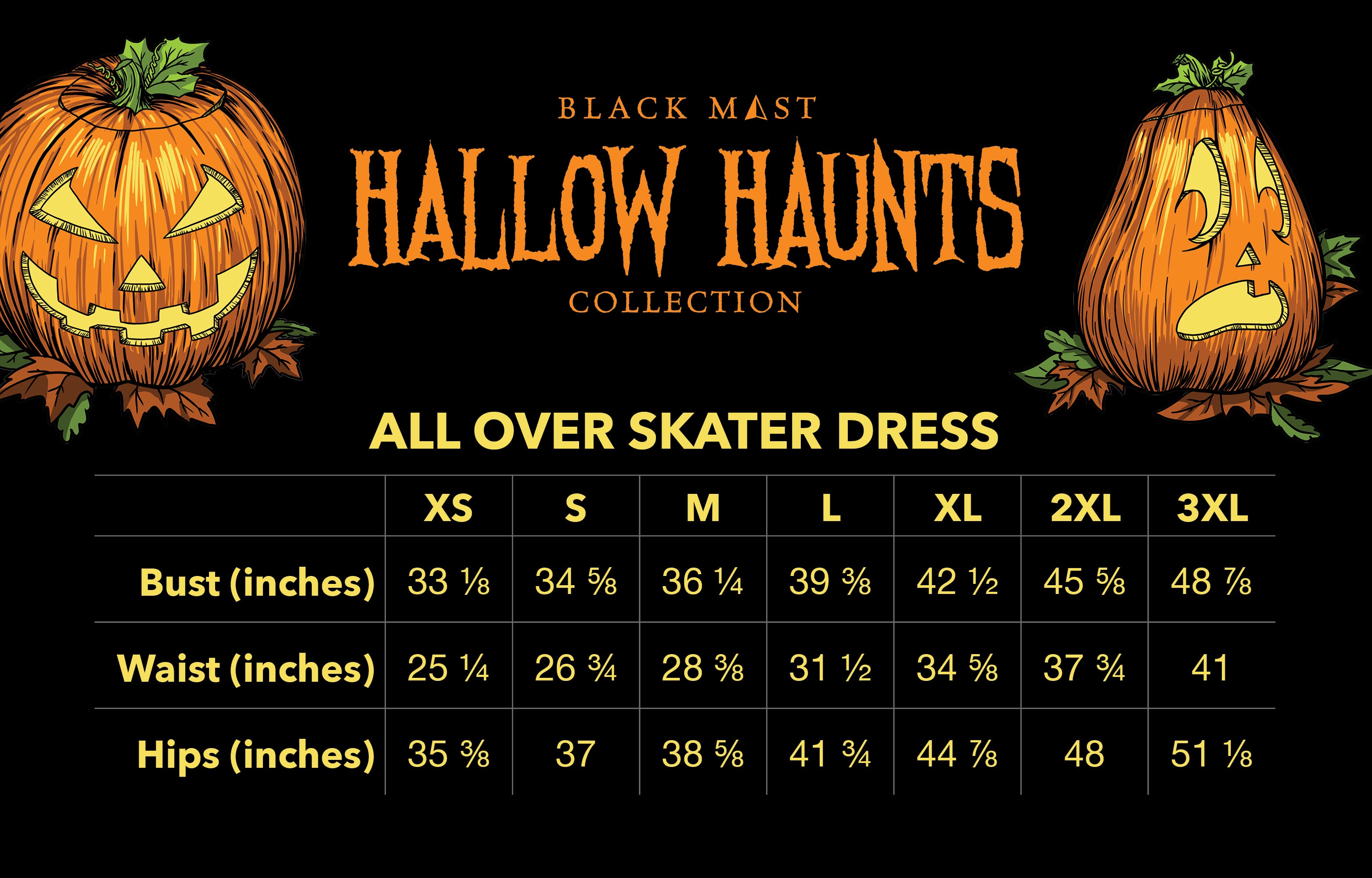 Hallow Haunts Skater Dress - Black Mast