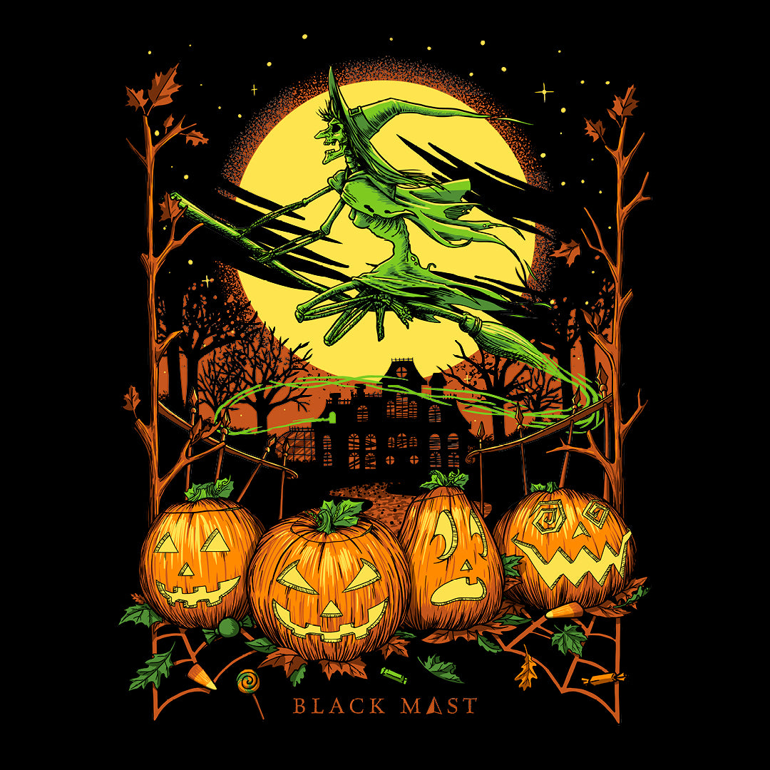 Hallow Haunts Graphic T-shirt - Black Mast
