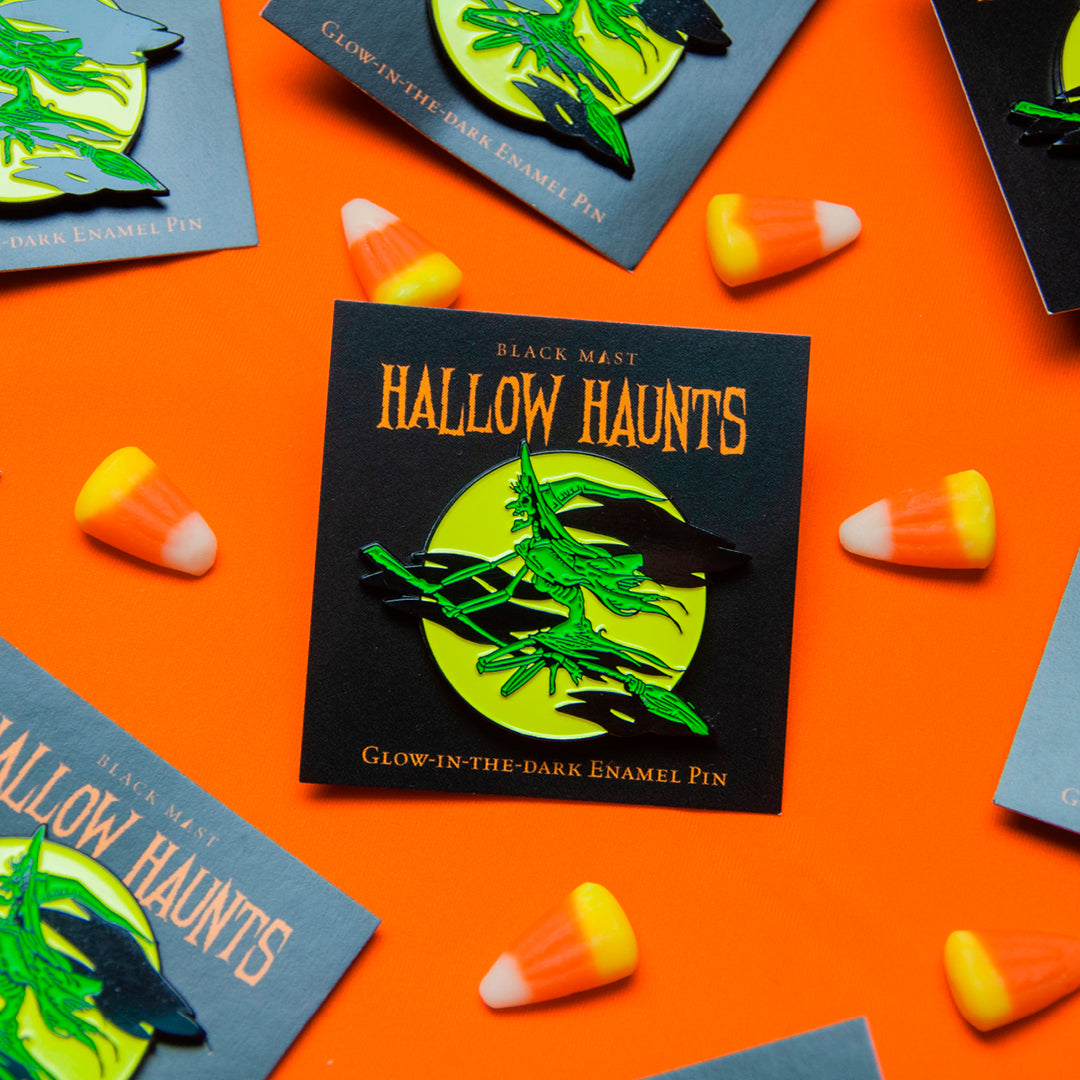 Hallow Haunts Wicked Wraith Enamel Pin - Black Mast