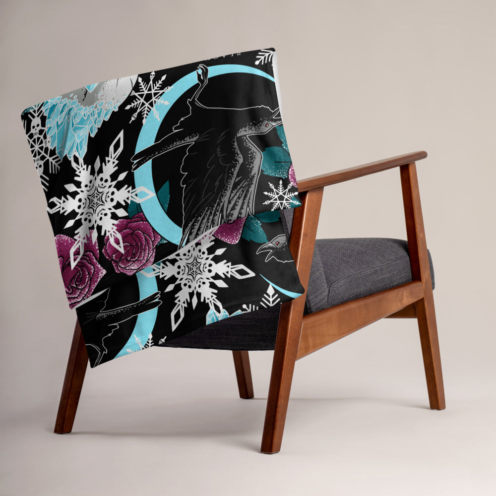 Snowgoth Throw Blanket - Black Mast